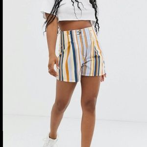 Striped High Waisted Shorts (NWT)